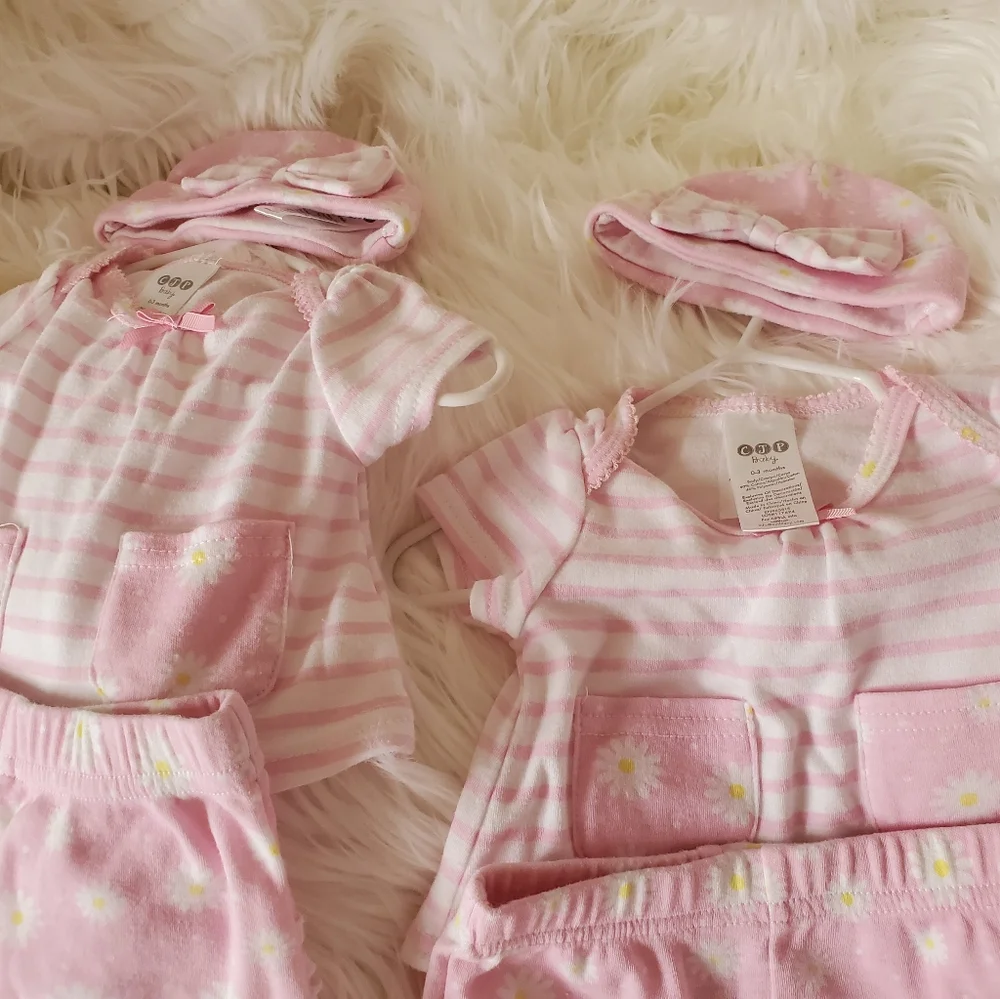 (1) CJP Baby Brand Shirt, Pants, Hat Outfit 0-3 mths - Picture 2 of 12